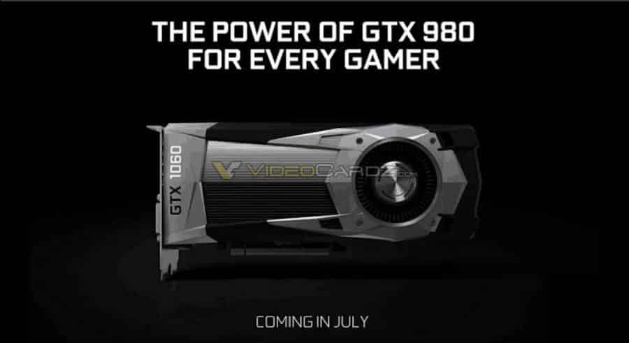 NVIDIA GeForce GTX 1060 le prime specifiche ufficiali - Prestazioni superiori alla RX 480 2