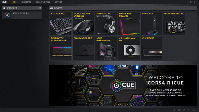 corsair icue asus aura