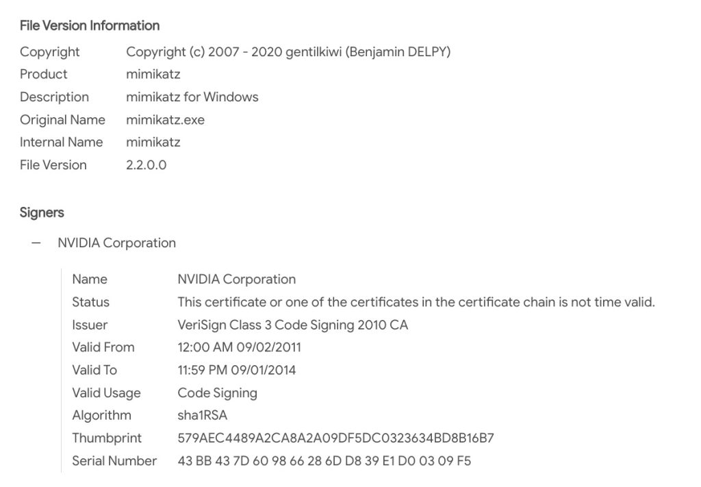certificati nvidia malware1
